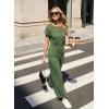 image:imageDokotoo Womens Dressy Casual Jumpsuits One Piece Outfits Drawstring Wide Leg Pants RompersMist Green