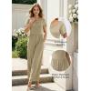 image:imageDokotoo Womens Dressy Casual One Piece Jumpsuits Short Sleeve Wide Leg Pants Rompers Vacation Summer OutfitsApricot