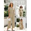 image:imageDokotoo Womens Dressy Casual One Piece Jumpsuits Short Sleeve Wide Leg Pants Rompers Vacation Summer OutfitsApricot