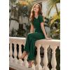 image:imageDokotoo Womens Dressy Casual One Piece Jumpsuits Short Sleeve Wide Leg Pants Rompers Vacation Summer OutfitsGreen