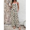 image:imageDokotoo Womens Oversized Summer Boho Casual Jumpsuits 2026 Fashion Boho Wide Leg Loose Fit Pants Sleeveless Ladies Jumpsuits Long Pant Printed Causal Rompers Overalls With Pockets Apricot XXLarge