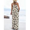 image:imageDokotoo Womens Oversized Summer Boho Casual Jumpsuits 2026 Fashion Boho Wide Leg Loose Fit Pants Sleeveless Ladies Jumpsuits Long Pant Printed Causal Rompers Overalls With Pockets Apricot XXLarge