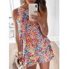 image:imageDokotoo Womens Summer Jumpsuits 2026 Casual Ruffle Chiffon Sleeveless RompersOrange Floral