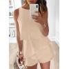 image:imageDokotoo Womens Summer Jumpsuits 2026 Casual Ruffle Chiffon Sleeveless RompersRuffle Apricot