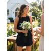 image:imageDokotoo Womens Summer Jumpsuits 2026 Casual Ruffle Chiffon Sleeveless RompersRuffle Black 01