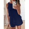image:imageDokotoo Womens Summer Jumpsuits 2026 Casual Ruffle Chiffon Sleeveless RompersRuffle Blue 2 01