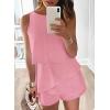 image:imageDokotoo Womens Summer Jumpsuits 2026 Casual Ruffle Chiffon Sleeveless RompersRuffle Misty Pink