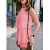 image:imageDokotoo Womens Summer Jumpsuits 2026 Casual Ruffle Chiffon Sleeveless RompersRuffle Misty Pink