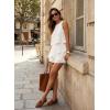 image:imageDokotoo Womens Summer Jumpsuits 2026 Casual Ruffle Chiffon Sleeveless RompersRuffle White