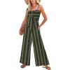 image:imageDokotoo Jumpsuits for Women 2025 Summer Floral Rompers Overalls with PocketsGreenstriped