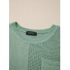image:imageDokotoo Asymmetrical Summer Knit Tops for Women Sleeveless Crewneck T Shirts Casual Lightweight Blouses ShirtsBean Green