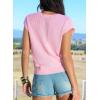 image:imageDokotoo Asymmetrical Summer Knit Tops for Women Sleeveless Crewneck T Shirts Casual Lightweight Blouses ShirtsLight Pink