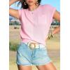 image:imageDokotoo Asymmetrical Summer Knit Tops for Women Sleeveless Crewneck T Shirts Casual Lightweight Blouses ShirtsLight Pink
