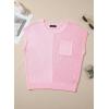 image:imageDokotoo Asymmetrical Summer Knit Tops for Women Sleeveless Crewneck T Shirts Casual Lightweight Blouses ShirtsLight Pink