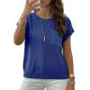 image:imageDokotoo Asymmetrical Summer Knit Tops for Women Sleeveless Crewneck T Shirts Casual Lightweight Blouses ShirtsNavy