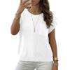 image:imageDokotoo Asymmetrical Summer Knit Tops for Women Sleeveless Crewneck T Shirts Casual Lightweight Blouses ShirtsWhite