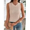 image:imageDokotoo Sleeveless Sweater Tops for Women 2026 Crochet Tank Top Summer Clothes Beach Vacation Outfits Resort WearApricot