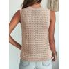 image:imageDokotoo Sleeveless Sweater Tops for Women 2026 Crochet Tank Top Summer Clothes Beach Vacation Outfits Resort WearApricot