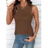 image:imageDokotoo Sleeveless Sweater Tops for Women 2026 Crochet Tank Top Summer Clothes Beach Vacation Outfits Resort WearBrown