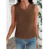 image:imageDokotoo Sleeveless Sweater Tops for Women 2026 Crochet Tank Top Summer Clothes Beach Vacation Outfits Resort WearBrown