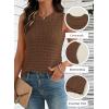 image:imageDokotoo Sleeveless Sweater Tops for Women 2026 Crochet Tank Top Summer Clothes Beach Vacation Outfits Resort WearBrown