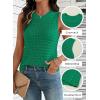 image:imageDokotoo Sleeveless Sweater Tops for Women 2026 Crochet Tank Top Summer Clothes Beach Vacation Outfits Resort WearGreen