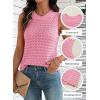 image:imageDokotoo Sleeveless Sweater Tops for Women 2026 Crochet Tank Top Summer Clothes Beach Vacation Outfits Resort WearPink