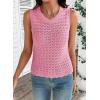 image:imageDokotoo Sleeveless Sweater Tops for Women 2026 Crochet Tank Top Summer Clothes Beach Vacation Outfits Resort WearPink