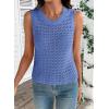 image:imageDokotoo Sleeveless Sweater Tops for Women 2026 Crochet Tank Top Summer Clothes Beach Vacation Outfits Resort WearSky Blue
