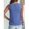 image:imageDokotoo Sleeveless Sweater Tops for Women 2026 Crochet Tank Top Summer Clothes Beach Vacation Outfits Resort WearSky Blue
