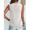 image:imageDokotoo Sleeveless Sweater Tops for Women 2026 Crochet Tank Top Summer Clothes Beach Vacation Outfits Resort WearWhite