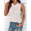 image:imageDokotoo Sleeveless Sweater Tops for Women 2026 Crochet Tank Top Summer Clothes Beach Vacation Outfits Resort WearWhite