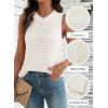 image:imageDokotoo Sleeveless Sweater Tops for Women 2026 Crochet Tank Top Summer Clothes Beach Vacation Outfits Resort WearWhite