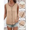 image:imageDokotoo Vest Tops for Women 2026 Button Up Color Block Casual Sweater Vests Trendy Spring Summer TopsApricot