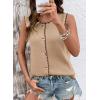 image:imageDokotoo Vest Tops for Women 2026 Button Up Color Block Casual Sweater Vests Trendy Spring Summer TopsApricot