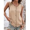 image:imageDokotoo Vest Tops for Women 2026 Button Up Color Block Casual Sweater Vests Trendy Spring Summer TopsApricot