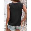 image:imageDokotoo Vest Tops for Women 2026 Button Up Color Block Casual Sweater Vests Trendy Spring Summer TopsBlack