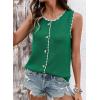 image:imageDokotoo Vest Tops for Women 2026 Button Up Color Block Casual Sweater Vests Trendy Spring Summer TopsGreen