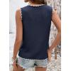 image:imageDokotoo Vest Tops for Women 2026 Button Up Color Block Casual Sweater Vests Trendy Spring Summer TopsNavy Blue