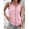 image:imageDokotoo Vest Tops for Women 2026 Button Up Color Block Casual Sweater Vests Trendy Spring Summer TopsPink