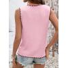 image:imageDokotoo Vest Tops for Women 2026 Button Up Color Block Casual Sweater Vests Trendy Spring Summer TopsPink