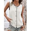 image:imageDokotoo Vest Tops for Women 2026 Button Up Color Block Casual Sweater Vests Trendy Spring Summer TopsWhite