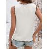 image:imageDokotoo Vest Tops for Women 2026 Button Up Color Block Casual Sweater Vests Trendy Spring Summer TopsWhite