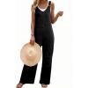 image:imageDokotoo Womens Baggy Overalls 2026 Wide Leg Jumpsuits Floral Pants Casual Loose Sleeveless Rompers with PocketsBlack