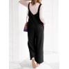 image:imageDokotoo Womens Baggy Overalls 2026 Wide Leg Jumpsuits Floral Pants Casual Loose Sleeveless Rompers with PocketsBlack