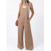 image:imageDokotoo Womens Baggy Overalls 2026 Wide Leg Jumpsuits Floral Pants Casual Loose Sleeveless Rompers with PocketsBrown