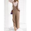 image:imageDokotoo Womens Baggy Overalls 2026 Wide Leg Jumpsuits Floral Pants Casual Loose Sleeveless Rompers with PocketsBrown