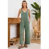 image:imageDokotoo Womens Baggy Overalls 2026 Wide Leg Jumpsuits Floral Pants Casual Loose Sleeveless Rompers with PocketsGreen