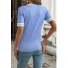 image:imageDokotoo Womens Lightweight Knit Top 2026 Chic V Neck Short Sleeve Sweater Cute Summer Tops Comfortable BlouseBlue