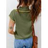 image:imageDokotoo Womens Short Sleeve Sweater Spring Summer Tops Button Collar Lightweight Knit Sweaters Vacation OutfitsGreen